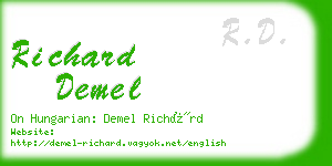 richard demel business card